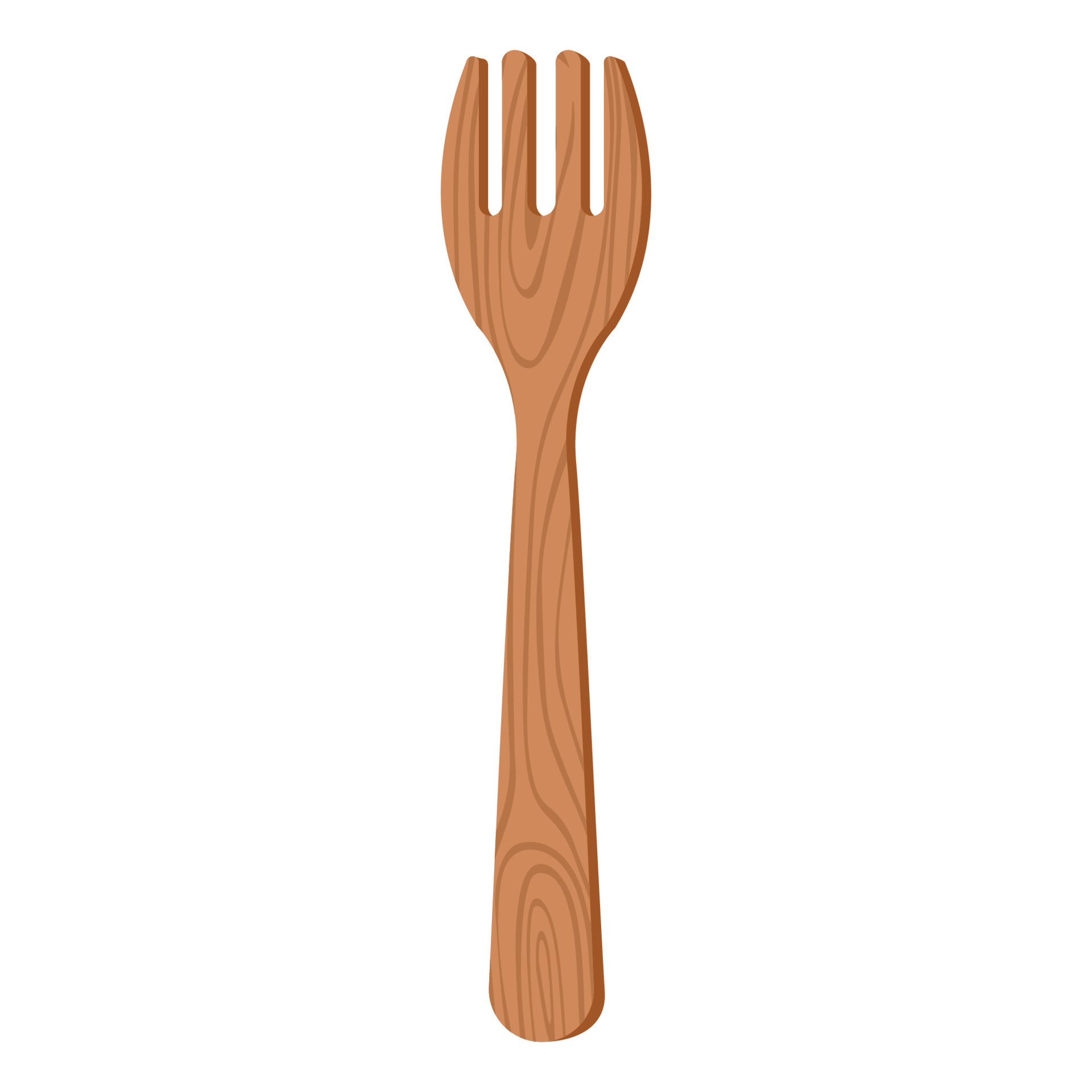 spatule d'ustensiles de cuisine en bois nature dessin animé avec texture de  grain de bois 8322409 Art vectoriel chez Vecteezy
