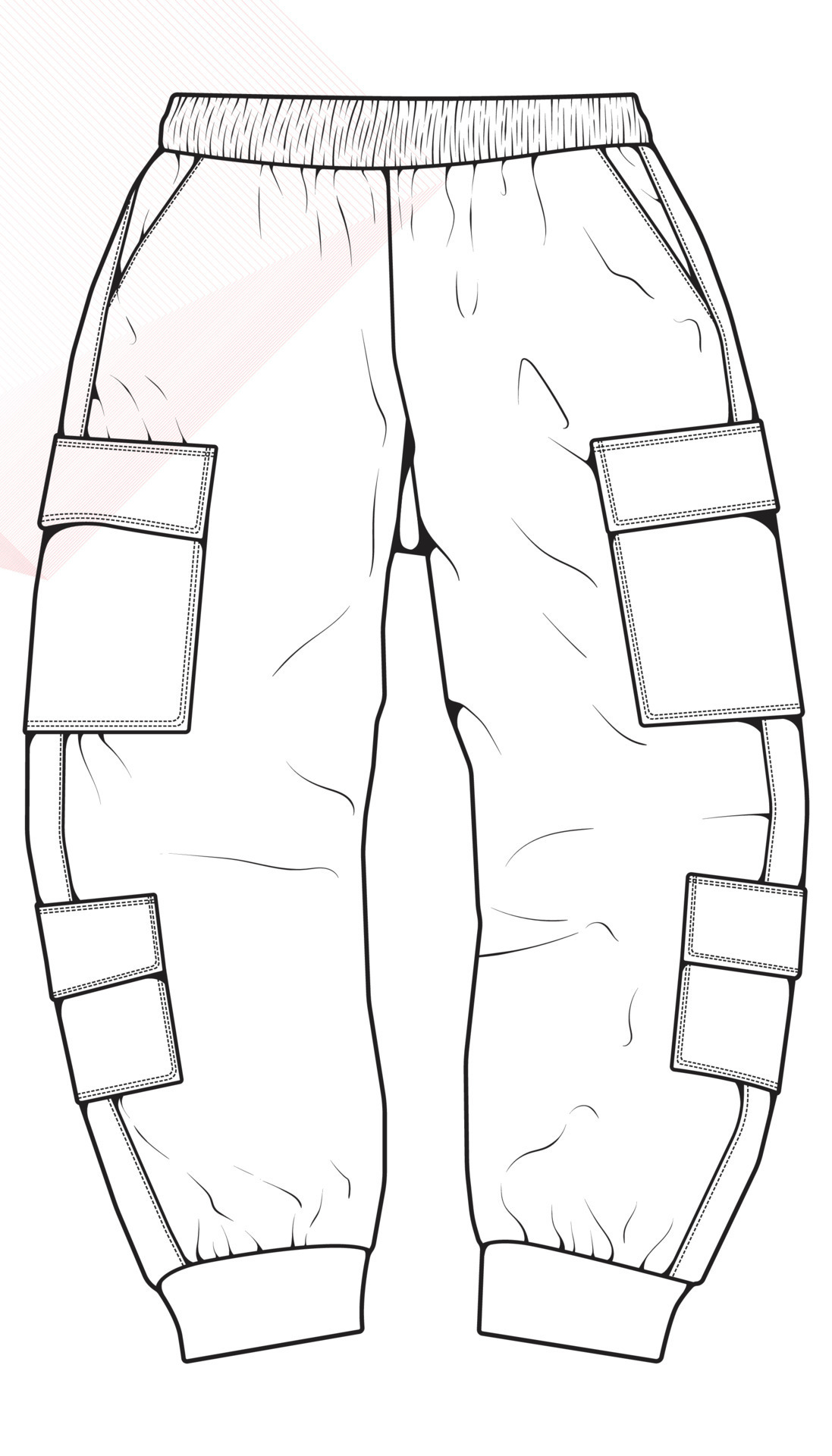 modèle vectoriel de contour de pantalon cargo pour hommes, pantalon cargo  pour hommes dans un style de croquis, contour de modèle de formateurs,  illustration vectorielle. 8327362 Art vectoriel chez Vecteezy