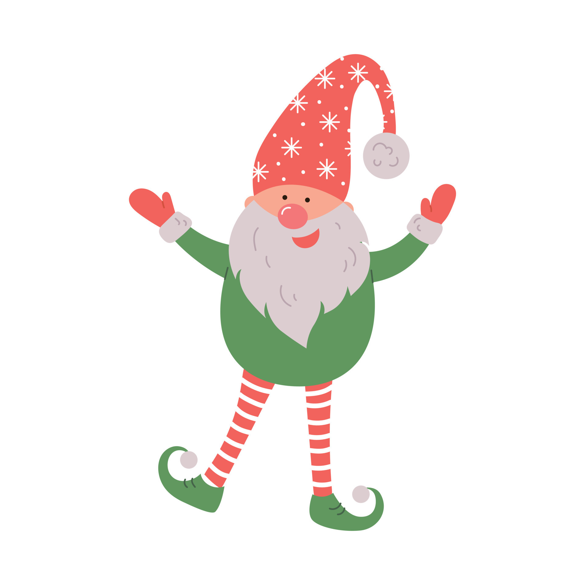 Lutin De Noël Mignon Et Heureux Clip Art Libres De Droits, Svg, Vecteurs Et  Illustration. Image 49342963