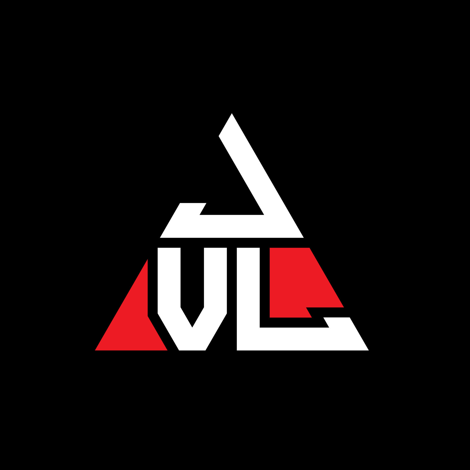 création de logo de lettre triangle jvl avec forme de triangle ...