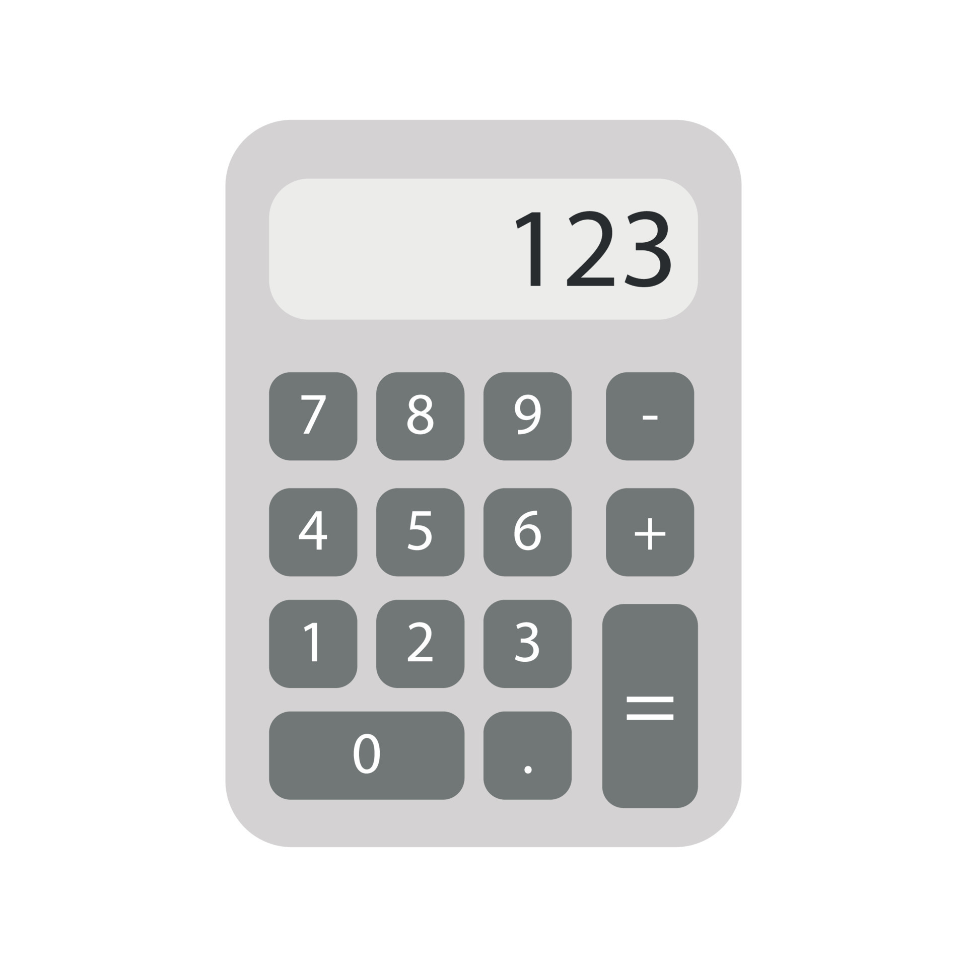 calculatrice de fournitures scolaires sur fond blanc - vecteur 9360287 Art  vectoriel chez Vecteezy