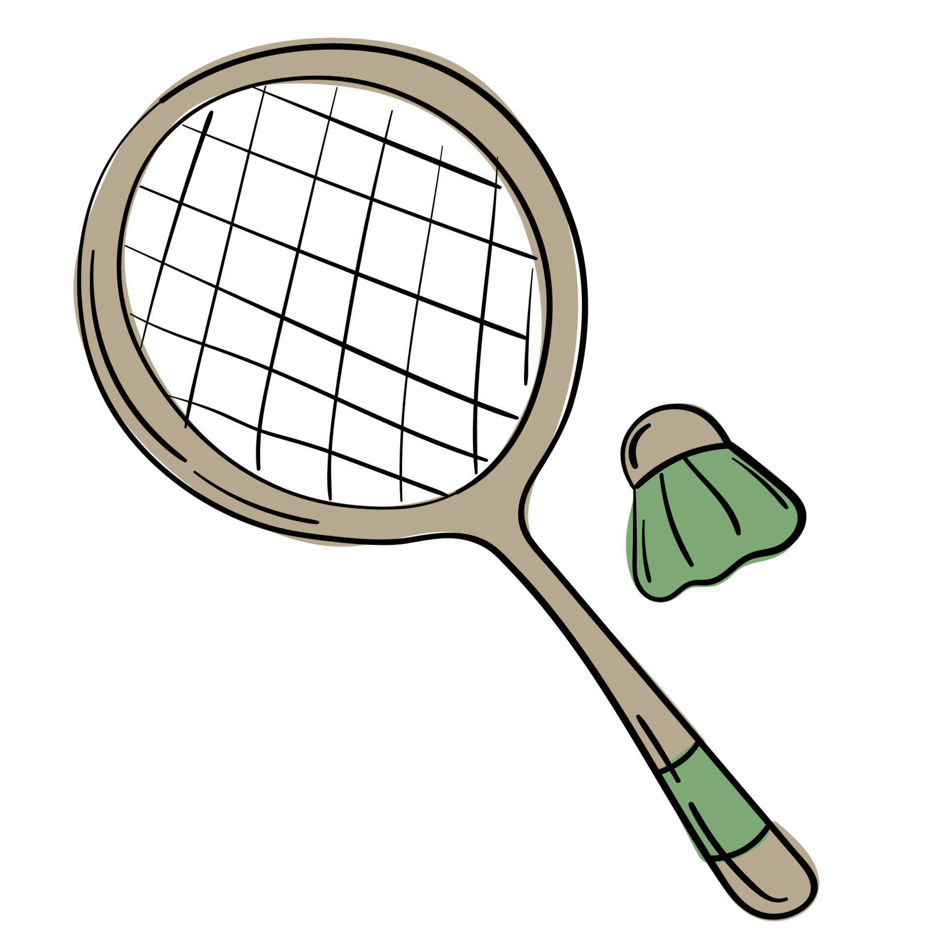 Stickers autocollants badminton, raquette volant - Stickers
