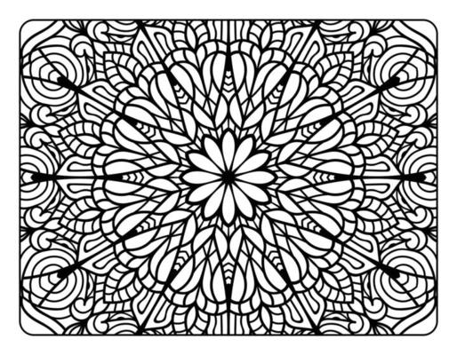 page de coloriage de mandala adulte pour la relaxation, page de coloriage  pour adulte, page de livre de coloriage avec art de motif de mandala floral  18917430 Art vectoriel chez Vecteezy