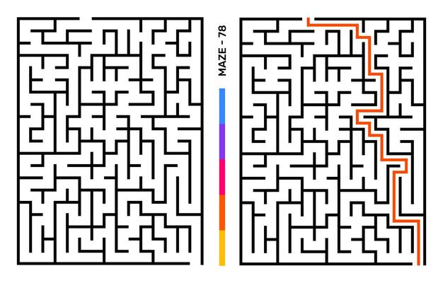 abstrait Labyrinthe puzzle labyrinthe avec entrée et sortie