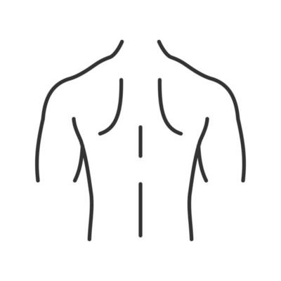 icône linéaire du dos de l'homme. illustration de la ligne mince. symbole  de contour. dessin de contour isolé de vecteur 3761141 Art vectoriel chez  Vecteezy