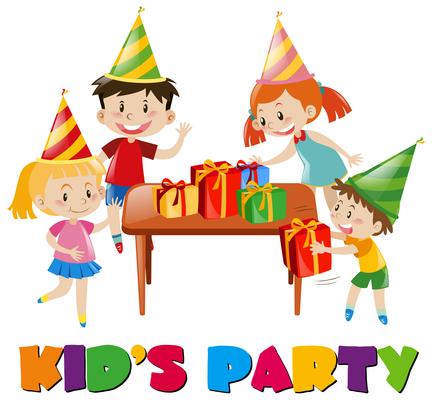 décoration de fête d'anniversaire pour enfants à l'extérieur 19200457 Art  vectoriel chez Vecteezy