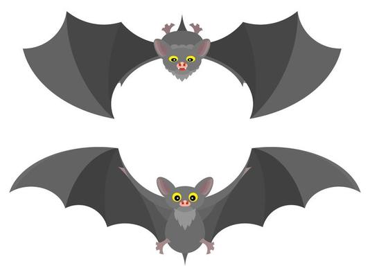 chauve-souris de dessin animé avec fond de croissant de lune 6154018 Art  vectoriel chez Vecteezy