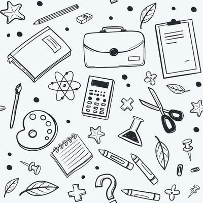 calculatrice de fournitures scolaires sur fond blanc - vecteur 9360287 Art  vectoriel chez Vecteezy