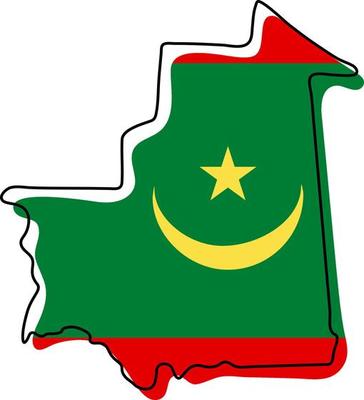 mauritanie carte drapeau jeu d'icônes 7886173 Art vectoriel chez Vecteezy