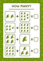 combien de main de zombie, jeu pour enfants. illustration vectorielle, feuille de calcul imprimable vecteur