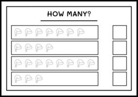 combien de chapeau de père noël, jeu pour enfants. illustration vectorielle, feuille de calcul imprimable vecteur