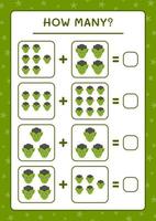 combien de vampire, jeu pour enfants. illustration vectorielle, feuille de calcul imprimable vecteur