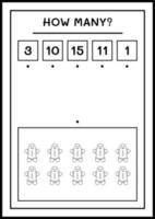 combien de biscuits au pain d'épice, jeu pour les enfants. illustration vectorielle, feuille de calcul imprimable vecteur