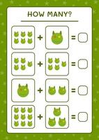 combien de poupée, jeu pour enfants. illustration vectorielle, feuille de calcul imprimable vecteur