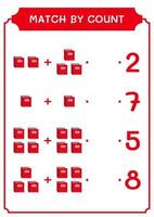 match par nombre de cahier, jeu pour enfants. illustration vectorielle, feuille de calcul imprimable vecteur