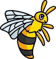 abeille animal dessin animé couleur clipart illustration vecteur