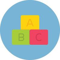 blocs cercle plat multicolore vecteur