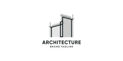 logo de construction pour entreprise avec vecteur premium de concept unique