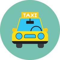 taxi cercle plat multicolore vecteur