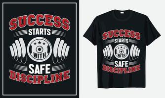 conception de t-shirt de la vie quotidienne de fitness gym vecteur