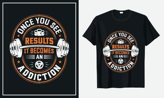 conception de t-shirt de la vie quotidienne de fitness gym vecteur