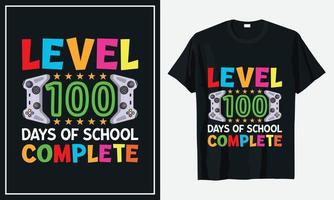 100 jours de vecteur de conception de t-shirt scolaire