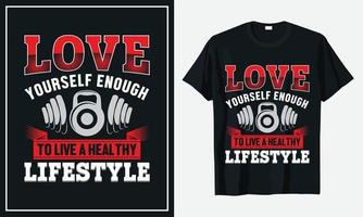 conception de t-shirt de la vie quotidienne de fitness gym vecteur