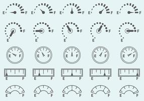 Icônes vectorielles de jauge de carburant vecteur