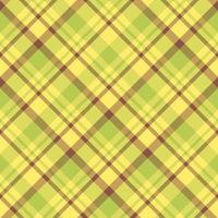 motif sans couture dans de charmantes couleurs jaunes, vertes et brunes pour le plaid, le tissu, le textile, les vêtements, la nappe et d'autres choses. image vectorielle. 2 vecteur