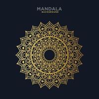 mandala de luxe. couleur or vecteur