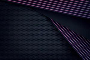 mise en page de cadre noir violet métallique abstrait fond de modèle de conception de technologie moderne vecteur