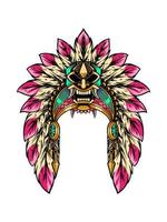 la couronne tribale qui doit être portée par la tribu dayak comme symbole vecteur