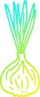ligne de gradient froid dessin dessin animé germination oignon vecteur
