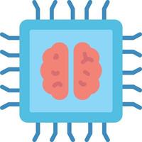 icône plate de vecteur d'intelligence artificielle