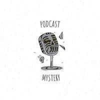 logo mystère de podcast vecteur