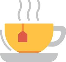 icône plate de tasse de thé vecteur