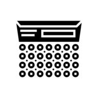 illustration vectorielle d'icône de glyphe de boîte à balles vecteur
