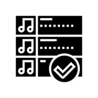 choisir l'illustration vectorielle de l'icône de glyphe de musique radio vecteur