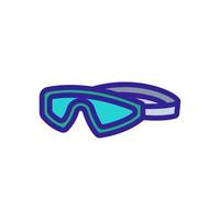 lunettes de natation avec illustration de contour vectoriel icône sangle