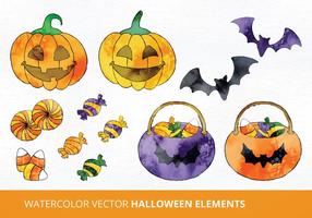 Aquarelle Illustration Vecteur de Halloween