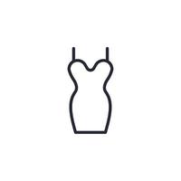 Le signe vectoriel du symbole vestimentaire est isolé sur un fond blanc. couleur d'icône de robe modifiable.