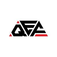 création de logo de lettre triangle qef avec forme de triangle. monogramme de conception de logo triangle qef. modèle de logo vectoriel triangle qef avec couleur rouge. logo triangulaire qef logo simple, élégant et luxueux. qef