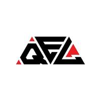 création de logo de lettre triangle qel avec forme de triangle. monogramme de conception de logo triangle qel. modèle de logo vectoriel triangle qel avec couleur rouge. qel logo triangulaire logo simple, élégant et luxueux. quel