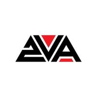 création de logo de lettre triangle zva avec forme de triangle. monogramme de conception de logo triangle zva. modèle de logo vectoriel triangle zva avec couleur rouge. logo triangulaire zva logo simple, élégant et luxueux. zva