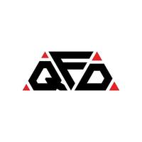 création de logo de lettre triangle qfd avec forme de triangle. monogramme de conception de logo triangle qfd. modèle de logo vectoriel triangle qfd avec couleur rouge. logo triangulaire qfd logo simple, élégant et luxueux. qfd