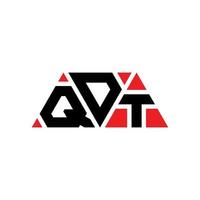 création de logo de lettre triangle qdt avec forme de triangle. monogramme de conception de logo triangle qdt. modèle de logo vectoriel triangle qdt avec couleur rouge. logo triangulaire qdt logo simple, élégant et luxueux. qdt