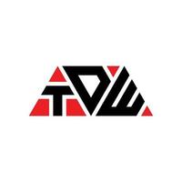 création de logo de lettre triangle tdw avec forme de triangle. monogramme de conception de logo triangle tdw. modèle de logo vectoriel triangle tdw avec couleur rouge. logo triangulaire tdw logo simple, élégant et luxueux. tdw