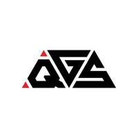 création de logo de lettre triangle qgs avec forme de triangle. monogramme de conception de logo triangle qgs. modèle de logo vectoriel triangle qgs avec couleur rouge. logo triangulaire qgs logo simple, élégant et luxueux. qg