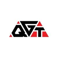 création de logo de lettre triangle qgt avec forme de triangle. monogramme de conception de logo triangle qgt. modèle de logo vectoriel triangle qgt avec couleur rouge. logo triangulaire qgt logo simple, élégant et luxueux. qgt