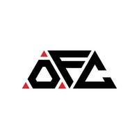 création de logo de lettre triangle ofc avec forme de triangle. monogramme de conception de logo triangle ofc. modèle de logo vectoriel triangle ofc avec couleur rouge. ofc logo triangulaire logo simple, élégant et luxueux. ofc